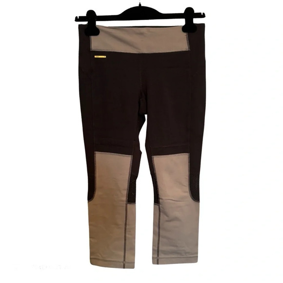 Lole Pants - Lolë Panna Grey Black Mesh Detail Workout Athletic  Performance Leggings Sz M